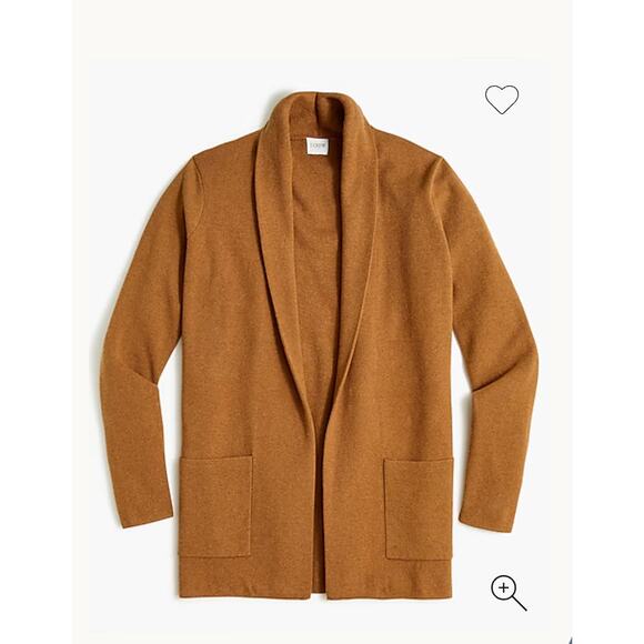 J.CREW Chelsea sweater blazer in Heather Camel BA891 // XXS Petite - Picture 1 of 8